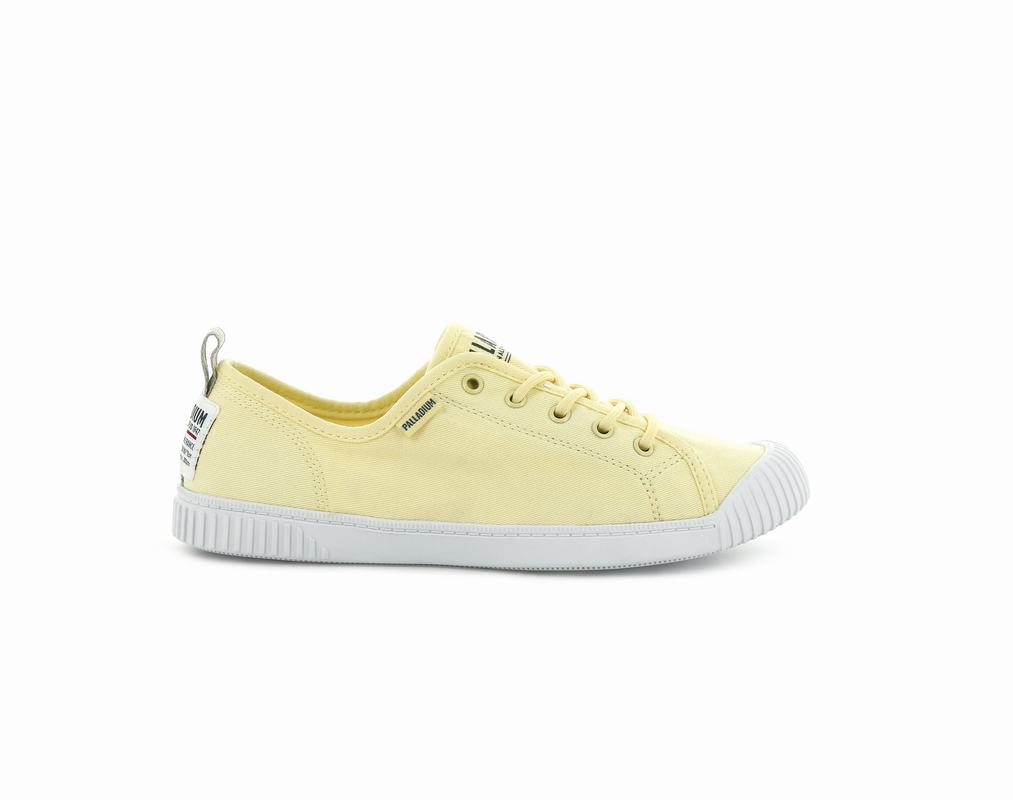 Palladium Easy Lace Canvas Damen Niedrige Sneaker Gelb ||581406-XOE||